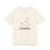Her Story Blooms – Butterfly & Book Lover Tee, Comfortable Unisex Short Sleeve Shirt for Book Lovers