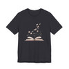 Her Story Blooms – Butterfly & Book Lover Tee, Comfortable Unisex Short Sleeve Shirt for Book Lovers