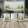 A whimsical 11oz ceramic mug featuring a nature-inspired fox design. Perfect for animal lovers, forest enthusiasts, and cozy coffee moments in the wild or at home.