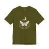Mystical Butterfly and Moon T-Shirt – Boho Nature Graphic Tee, Unisex Shirt for Spiritual & Cottagecore Style Lovers