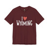 I Love Wyoming Unisex Shirt | Western Travel Tee, Wyoming State Pride, Souvenir Gift, Outdoor Adventure Apparel