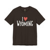 I Love Wyoming Unisex Shirt | Western Travel Tee, Wyoming State Pride, Souvenir Gift, Outdoor Adventure Apparel