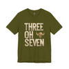 Three Oh Seven – Wyoming 307 Area Code Shirt with Buffalo Skull | Unisex Graphic Tee, Gift for Western Fans