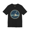 Wyoming Mountain Night Sky Tee – Unisex Outdoor Adventure Shirt, Crescent Moon & Devils Tower Graphic, Nature Lover Camping Gift