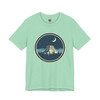 Wyoming Mountain Night Sky Tee – Unisex Outdoor Adventure Shirt, Crescent Moon & Devils Tower Graphic, Nature Lover Camping Gift