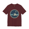 Wyoming Mountain Night Sky Tee – Unisex Outdoor Adventure Shirt, Crescent Moon & Devils Tower Graphic, Nature Lover Camping Gift