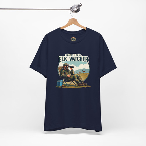 Professional Elk Watcher T-Shirt – Funny Unisex Tee for Wildlife Lovers, Hikers & Outdoorsy Folks