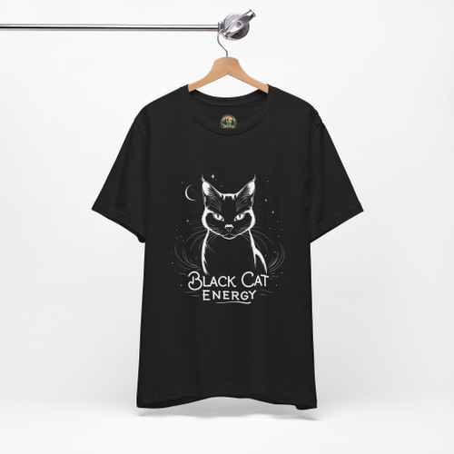 Black Cat Vibes T-Shirt – Unisex Graphic Tee for Cat People & Cottage-Goth Aesthetic