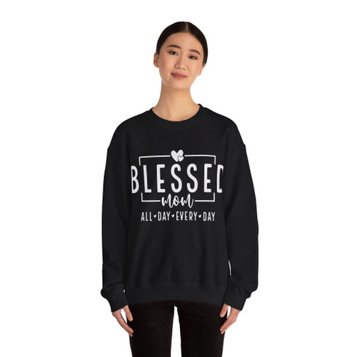 Blessed Mom Crewneck Sweatshirt - Cozy Gift for Everyday Comfort