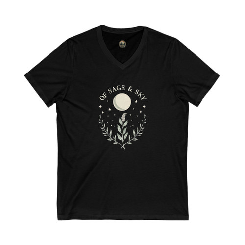 Sage & Sky V-Neck T-Shirt – Nature-Inspired Unisex Tee for Outdoor Lovers & Soft Living