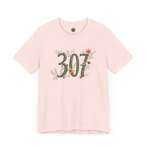 Floral 307 Tee – Nature-Inspired Wyoming Shirt, Gift for Her, Cottagecore Unisex T-Shirt