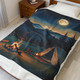 Cozy Campfire Velveteen Plush Blanket - Perfect for Outdoor Adventures, Stargazing, and Chilly Evenings