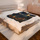 Cozy Campfire Velveteen Plush Blanket - Perfect for Outdoor Adventures, Stargazing, and Chilly Evenings