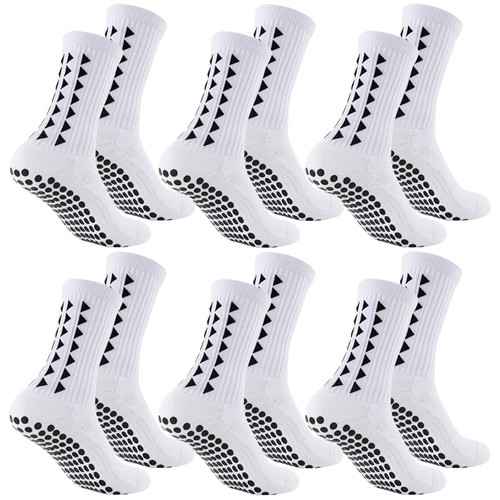 6 Pairs Unisex Football Grip Socks women  Unisex  towel  sport  socks  soccer  running  rugby  Pairs  men  grip  football  Exercise  cycling  bottom  athletic  6