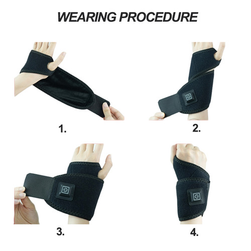 Heat Sports Wrist Support Heating Wrist Protector Sports Protection Breathable USB Hand Massager Support WristBand Pad Brace Tool Heat Health Care Devic