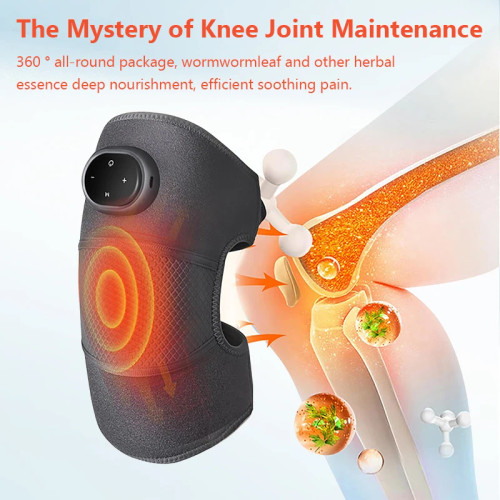 Heated Vibration Knee Massager for Pain Relief Knee Heating Vibration Massage Joint Physiotherapy Hot Compress Massager Elbow Shoulder Support Thermal Knee Pad Relieve Arthrit
