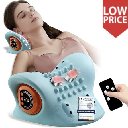 Head Acupoint Massage Pillow Cervical Massager for Adult Cervical Repair Traction Portable Neck and Head Acupoint Massage Pillow