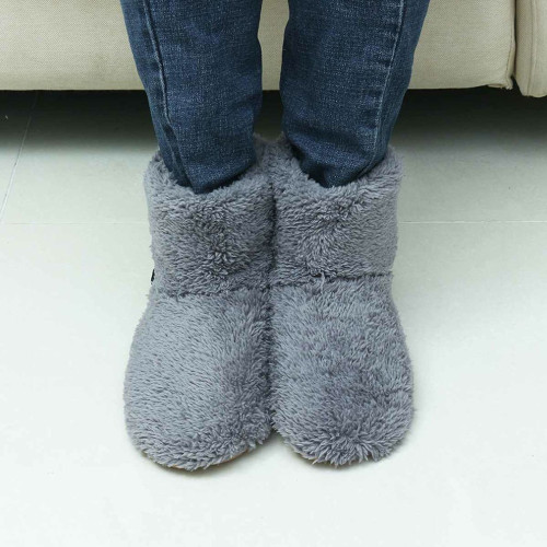 Heated Winter Warm USB Slipper Boots Women Men Electric Heating Shoes Washable USB Heated Shoes Couples Home Shoes for Winter