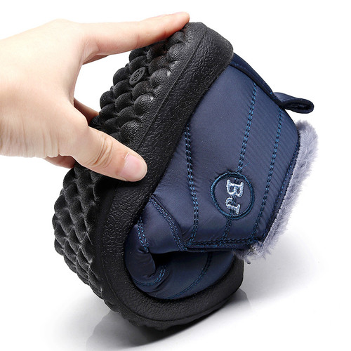 Non-Slip Fleece Lined Winter Boots Men Winter Shoes For Men Waterproof Snow Boots Winter Botas Hombre Warm Fur Ankle Boots Mens Botines