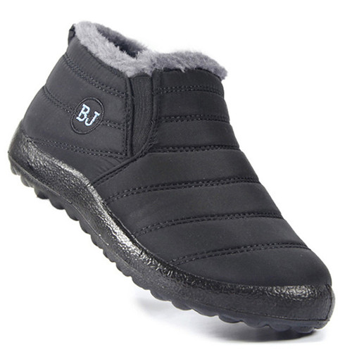 Non-Slip Fleece Lined Winter Boots Men Winter Shoes For Men Waterproof Snow Boots Winter Botas Hombre Warm Fur Ankle Boots Mens Botines