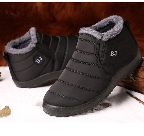 Non-Slip Fleece Lined Winter Boots Men Winter Shoes For Men Waterproof Snow Boots Winter Botas Hombre Warm Fur Ankle Boots Mens Botines