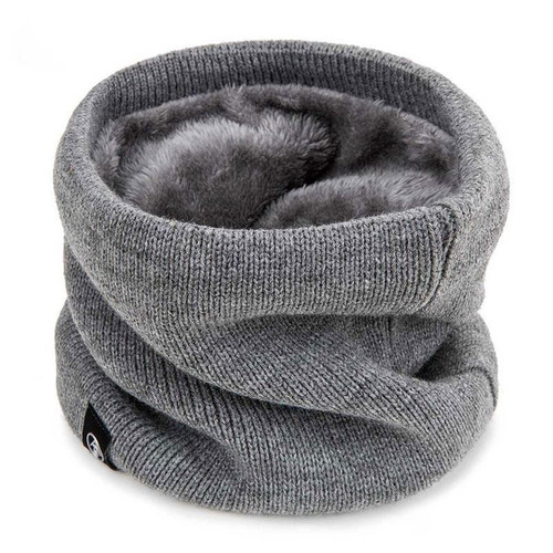 Knitted Soft Neck Warmer Scarf for Women Men Plush Full Mask Outdoor Cashmere Solid Color Neck Scarves Thick Apparel Accessories