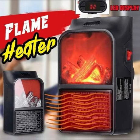 Mini Flame Effect Plug Heater Portable Space Heater Electric Heater Heating for Room 3D Flame Mini Heating Fans Remote Control Wall Mounted Heating