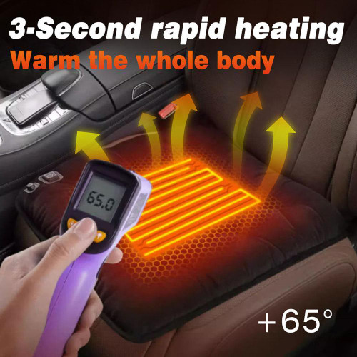 USB Heating Seat Cushion Car Heated Seat Cushion Winter Plush Seat Cushion Quick-Heating For Car, Home, 12V USB Electric Heating Single Pad