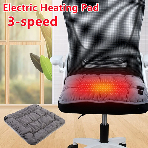 USB Heating Seat Cushion Car Heated Seat Cushion Winter Plush Seat Cushion Quick-Heating For Car, Home, 12V USB Electric Heating Single Pad