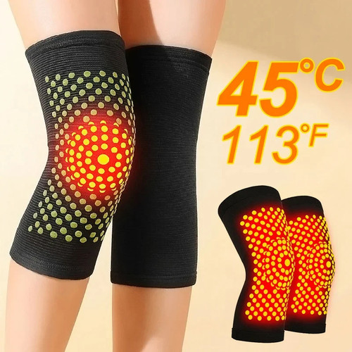 2pcs Self Heating Knee Braces New Self Heating Knee Braces Sleeve Tourmaline Knee Support Far Infrared Keep Warm Knee Pads