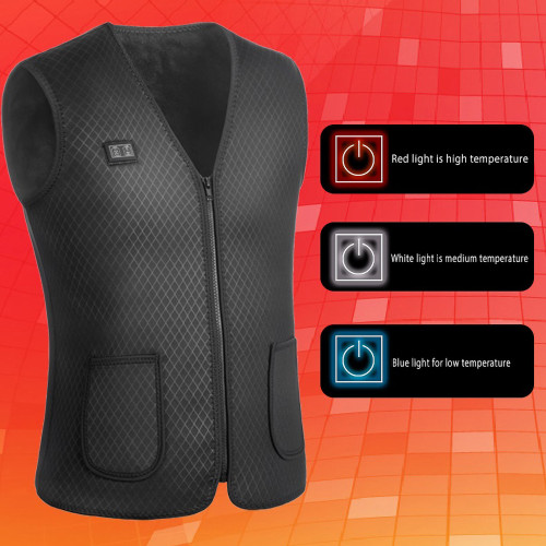 USB Heated Under Vest Areas Heated Vest USB Infrared Heating Vest Jacket Unisex Winter Electric Heated Vest Outdoor Sports Hiking Oversized M-4XL