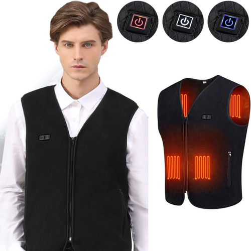 USB Heated Under Vest Areas Heated Vest USB Infrared Heating Vest Jacket Unisex Winter Electric Heated Vest Outdoor Sports Hiking Oversized M-4XL