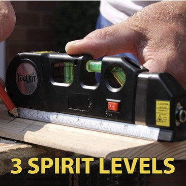 Multipurpose Laser Level Measure Infrared Laser Level Machine Self Levelling for Woodworking Tools with Cross Line and Solo