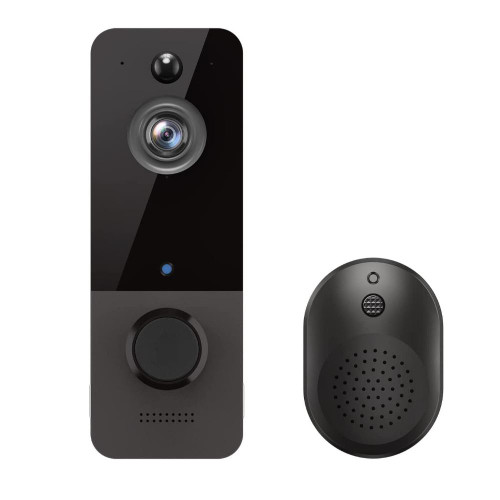 Wireless Smart Wi-Fi Video Doorbell HD Video Doorbell Camera 2-Way Audio Doorbell WIFI Wireless Doorbell Night Vision Intelligent Cloud Storage HD Wide-Angle View