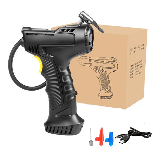 Car Tyre Inflator Gun 120W Rechargeable Air Compressor Wireless Inflatable Pump Portable Air Pump Digital Auto Car Automatic Tire Inflator Equipment