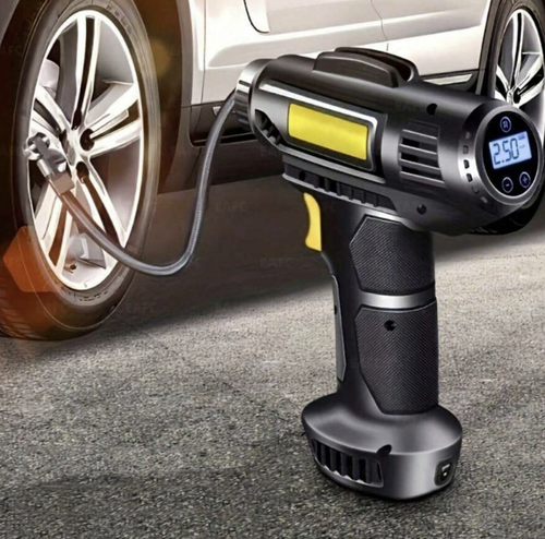 Car Tyre Inflator Gun 120W Rechargeable Air Compressor Wireless Inflatable Pump Portable Air Pump Digital Auto Car Automatic Tire Inflator Equipment