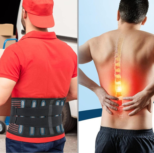 Lower Back Pain Support Brace Back Support Belt for Women Men Breathable Lower Back Brace with Lumbar Pad Lower Back Pain Relief for Herniated Disc, Scoliosis