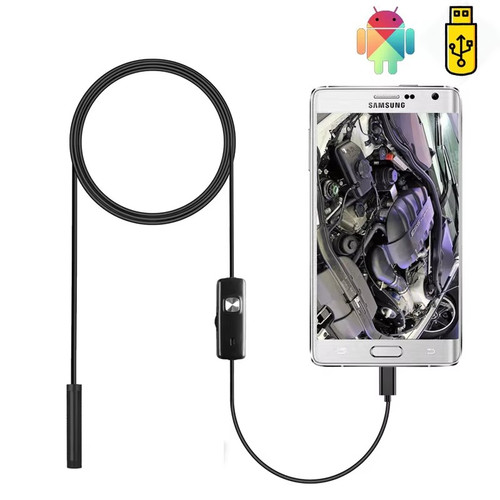 Endoscope LED Waterproof Type-C 7.0MM TYPE-C Endoscope Camera  6 LEDs Adjustable USB Android Flexible Inspection Borescope Cameras for Phone PC