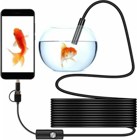 Endoscope LED Waterproof Type-C 7.0MM TYPE-C Endoscope Camera  6 LEDs Adjustable USB Android Flexible Inspection Borescope Cameras for Phone PC