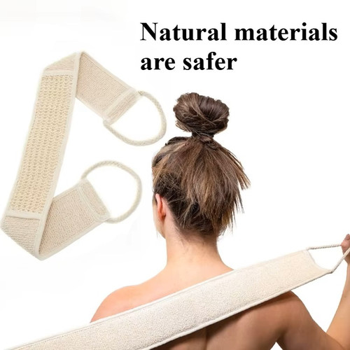 Natural Loofah Shower Scrub Soft Exfoliating Loofah Bath Shower Unisex Massage Spa Scrubber Sponge Back Strap Body Skin Health Cleaning Tool