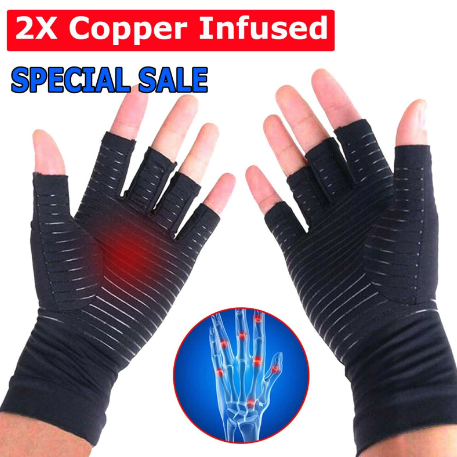 Compression Arthritis Gloves Wrist Support Therapy Wristband Half Finger Compression Gloves Joint Pain Relief Cycling Gloves