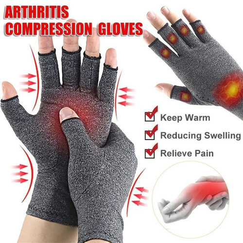 Compression Arthritis Gloves Wrist Support Therapy Wristband Half Finger Compression Gloves Joint Pain Relief Cycling Gloves