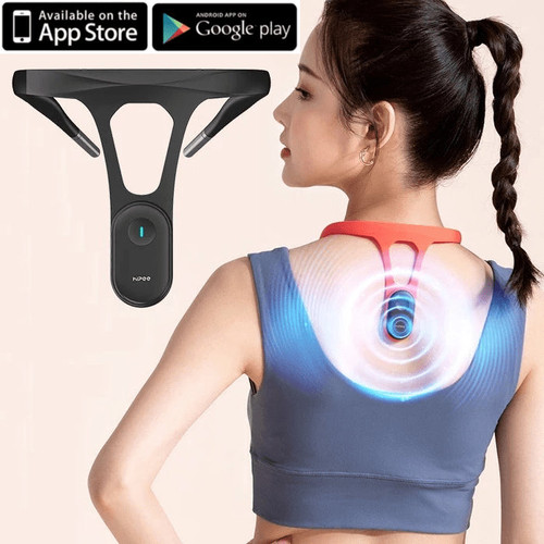 Portable Ultrasonic Posture Corrector Smart Smart Neck Massager Device Lymph Relief Back Support Straightener Men Women Rechargeable