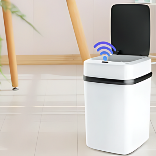 Touch-free Motion Sensor Bin Kitchen Trash Bin 13L Bathroom Touch Trash Can In The Toilet Smart Garbage Bucket Waste Bins Dustbin Smart Trash Can Kitchen
