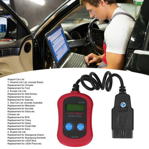 MS300 OBDII Diagnostic Scanner Code Reader Car Diagnostic Tool Universal for Cars LCD Car Diagnostic Scanner