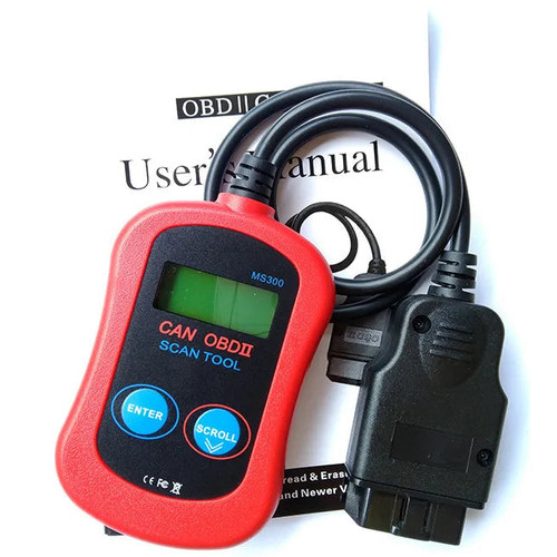 MS300 OBDII Diagnostic Scanner Code Reader Car Diagnostic Tool Universal for Cars LCD Car Diagnostic Scanner