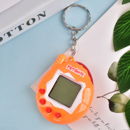 Tamagotchi Cyber Pet Keyring 1PC Transparent Electronic Pets Tamagotchi Nostalgic 168 Pets In One Virtual Cyber Digital Nostalgic Funny Toys Pixel Funny Play