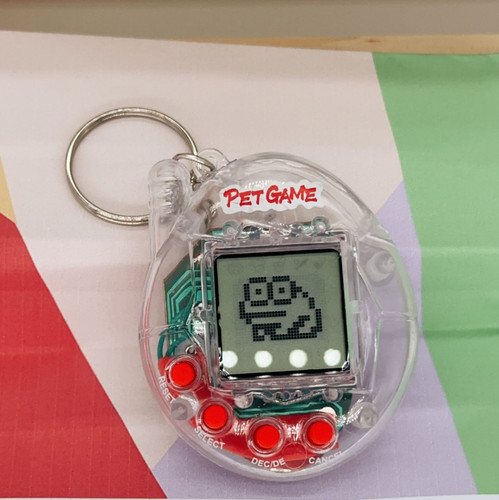 Tamagotchi Cyber Pet Keyring 1PC Transparent Electronic Pets Tamagotchi Nostalgic 168 Pets In One Virtual Cyber Digital Nostalgic Funny Toys Pixel Funny Play