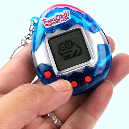 Tamagotchi Cyber Pet Keyring 1PC Transparent Electronic Pets Tamagotchi Nostalgic 168 Pets In One Virtual Cyber Digital Nostalgic Funny Toys Pixel Funny Play