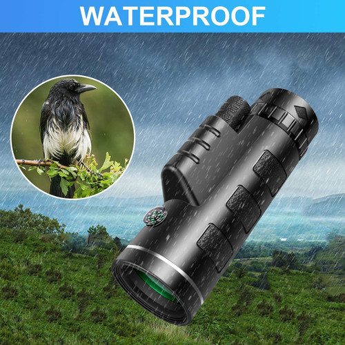 40X60 Monocular Telescope Optical Telescope Professional Monocular Powerful Binoculars HD Pocket Telescope with Tripod for Travel Holiday as Gift